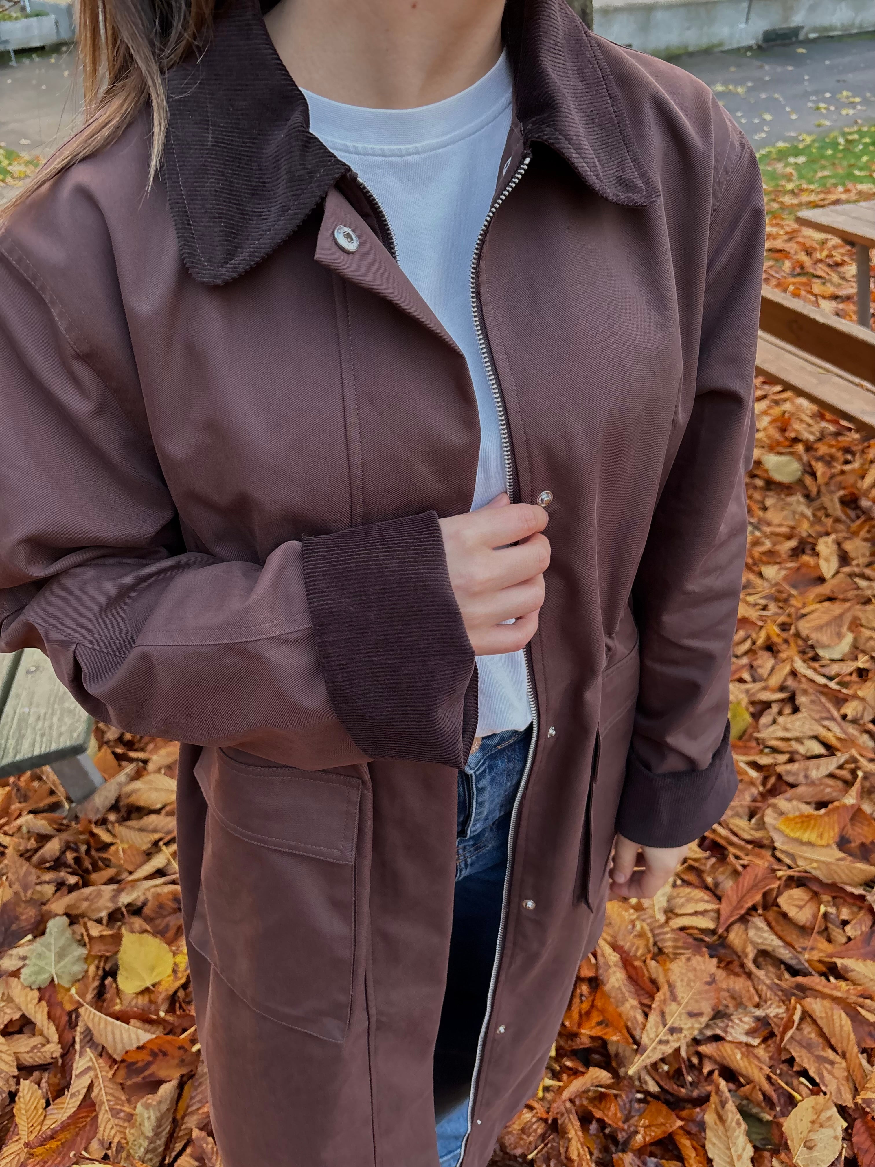 YASANCA Trench Coat - Coffee Bean